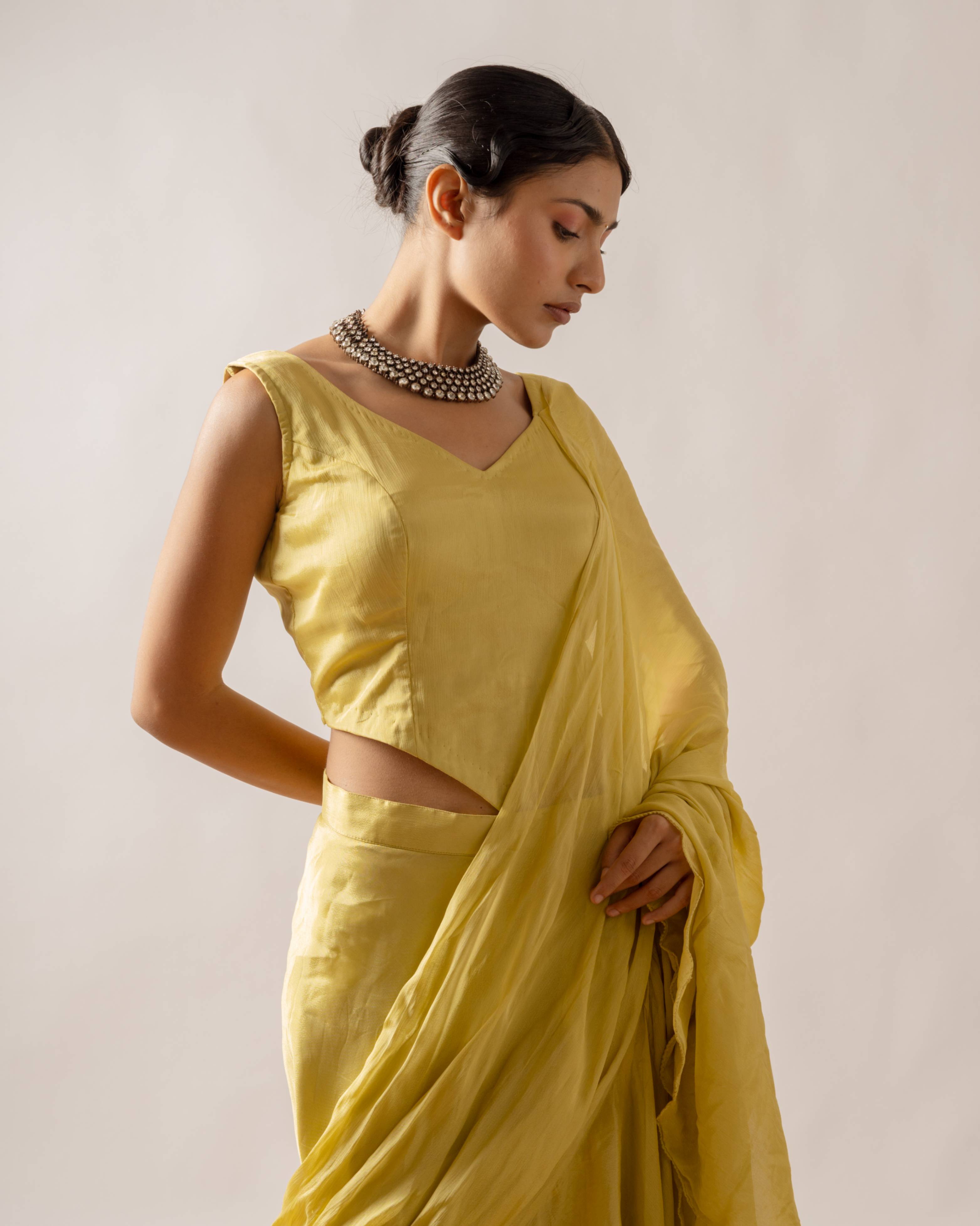 Mehfil – Lime Green Saree