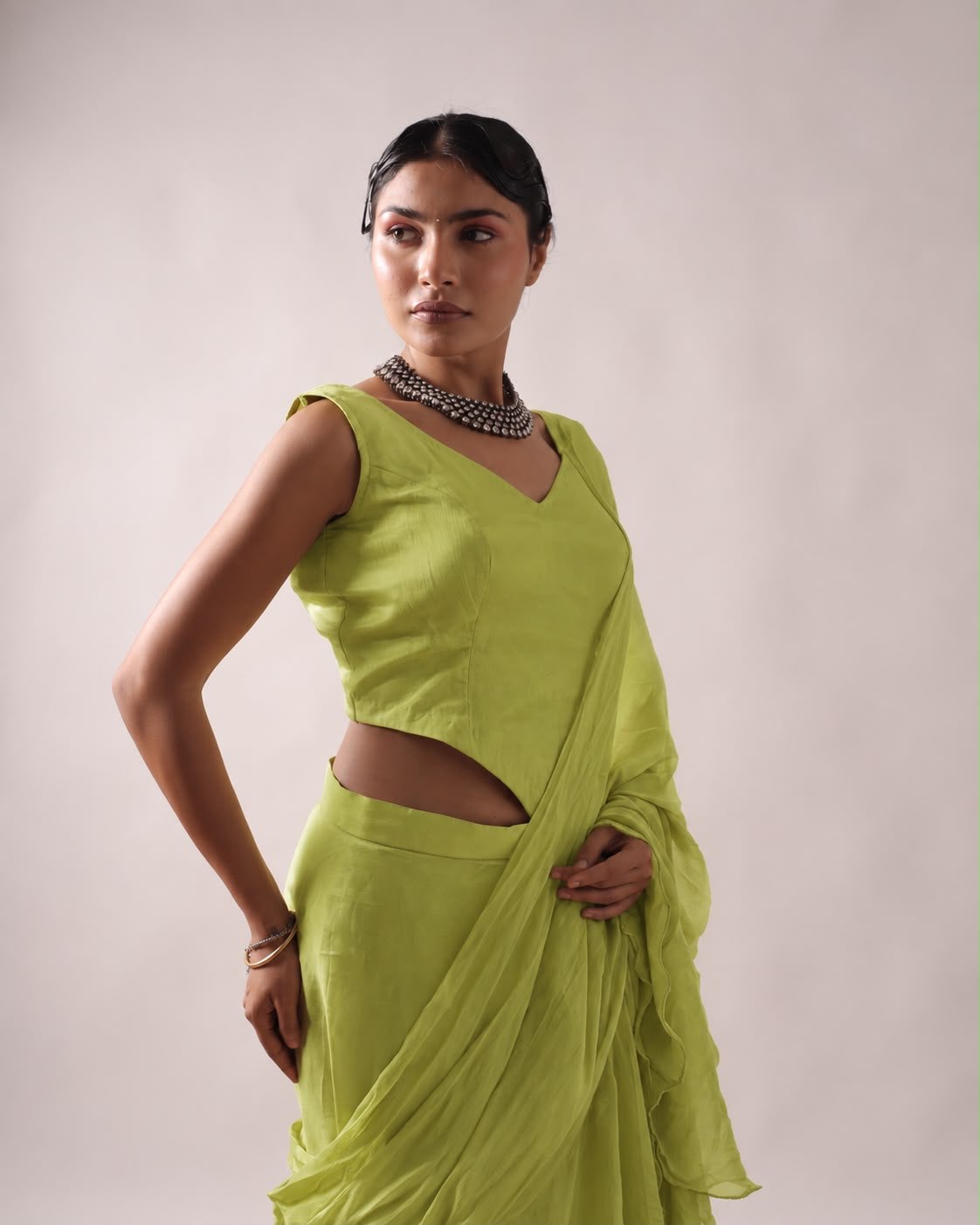 Aparajita – Lime Green Saree